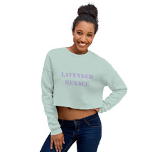 Load image into Gallery viewer, Lavender Menace Crop Sweatshirt