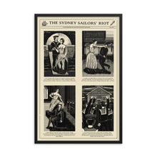 Load image into Gallery viewer, Sydney Sailors' Riot Framed Poster