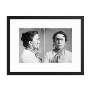 Emma Goldman Mugshot Framed Poster
