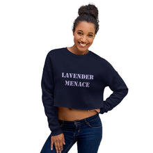 Load image into Gallery viewer, Lavender Menace Crop Sweatshirt